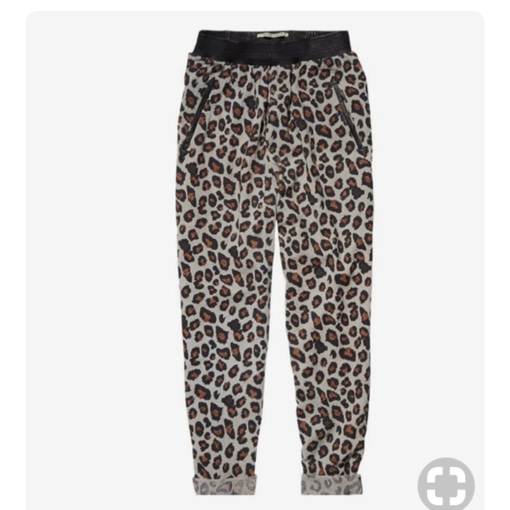 MAISON SCOTCH cheetah Pant with leather trim